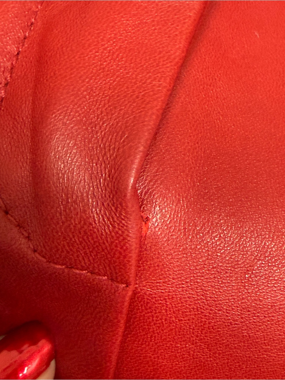 Lamarque Red High-Waist Leather Shorts - Picture 6 of 8
